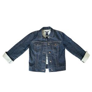 Gap Stretch Dark Wash‎ Denim Trucker Style Jacket Size XS